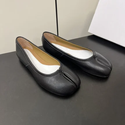 UNITYPUREMAX™ Women's Genuine Sheepskin Leather Tabi Ballet Flats | Split-Toe Slip-On Office Shoes 16