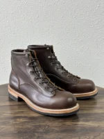 UNITYPUREMAX™ Men’s High-Top Leather Ankle Boots – Handmade Genuine Cowhide Oil-Waxed Leather Work-Style Utility Boots 16