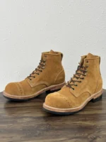 UNITYPUREMAX™ Men's Genuine Cow Suede Handcrafted Ankle Boots – Retro Lace-Up Leather Boots 5