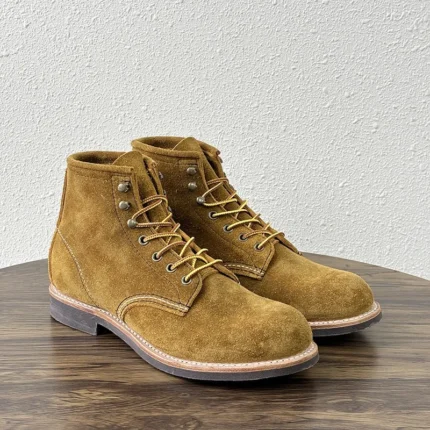 UNITYPUREMAX™ Men's Genuine Cow Suede Handcrafted Ankle Boots – Lace-Up Vintage Work Boots 11