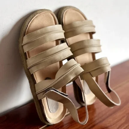 UNITYPUREMAX™ Women's Casual Fisherman Sandals | Genuine Cowhide Leather Hook & Loop Flat Summer Sandals 11