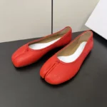 UNITYPUREMAX™ Women's Genuine Sheepskin Leather Tabi Ballet Flats | Split-Toe Slip-On Office Shoes 27