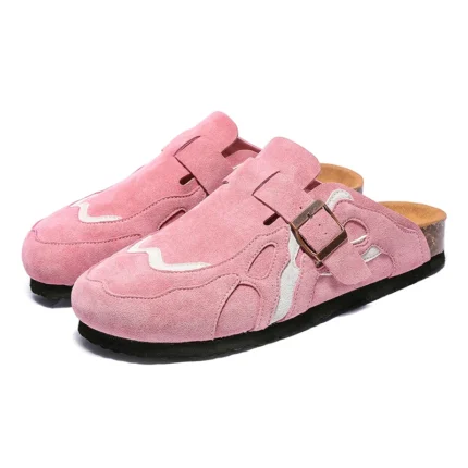 UNITYPUREMAX™ Unisex Cow Suede Leather Cork Mules with Arch Support 1