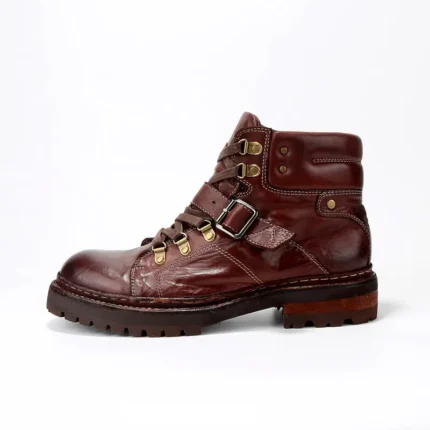 UNITYPUREMAX™ Handcrafted Washed Horsehide Men’s Work & Outdoor Motorcycle Boots | 4cm Heel 1