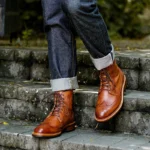 UNITYPUREMAX™ Men's Genuine Leather Handmade Ankle Boots – Lace-Up British Style Motorcycle Boots 3