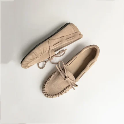 UNITYPUREMAX™ Women's Genuine Cowhide Suede Leather Minimalist Moccasin Loafers 1