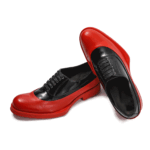 UNITYPUREMAX™ Men's Genuine Cowhide Leather Oxford Shoes – Red & Black Lace-Up Formal Dress Shoes 8