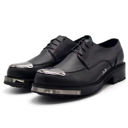 UNITYPUREMAX™ Men's Handcrafted Genuine Cow Leather Derby Shoes – Raised Sole Lace-Up Business Shoes 7