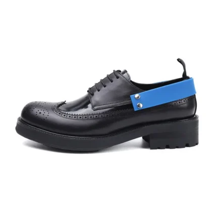 UNITYPUREMAX™ Men's British Vintage Genuine Cow Leather Brogue Derby Shoes – Patchwork Thick Sole Dress Shoes 1