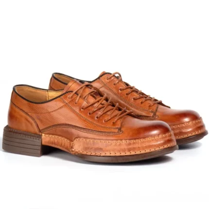 UNITYPUREMAX™ Men's Genuine Cowhide Leather British Platform Derby Shoes 3