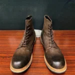 UNITYPUREMAX™ Men's Genuine Leather Handcrafted Motorcycle Ankle Boots – Waterproof Lace-Up British Style Boots 3