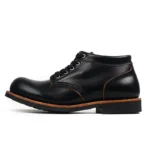UNITYPUREMAX™ Men’s Genuine Leather Black Goodyear Welted Ankle Boots – Handmade British-Inspired Outdoor & Business Boots 4
