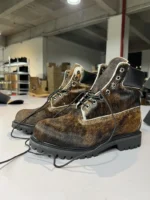 UNITYPUREMAX™ Men’s Genuine Horsehair Leather High-Top Ankle Boots – Handcrafted Retro Lace-Up Platform Cargo Boots 7