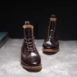 UNITYPUREMAX™ Men's Genuine Horsehide Leather Handcrafted Ankle Boots – Waterproof Lace-Up British Style Boots 1