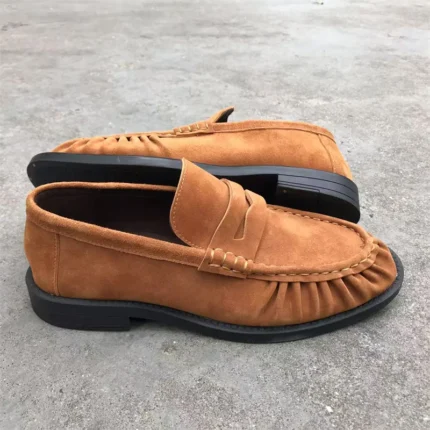 UNITYPUREMAX™ Women's Handmade Calf Suede Leather Penny Moccasin Loafers 12