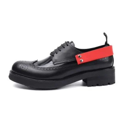 UNITYPUREMAX™ Men's British Vintage Genuine Cow Leather Brogue Derby Shoes – Patchwork Thick Sole Dress Shoes 10
