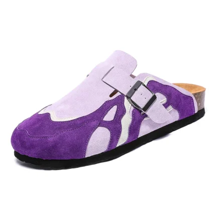 UNITYPUREMAX™ Unisex Cow Suede Leather Cork Mules with Arch Support 10