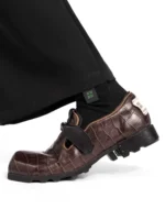 UNITYPUREMAX™ Men's Handcrafted Genuine Cow Leather Square Toe Slip-On Shoes – Low Block Heel Casual Footwear 5