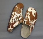 UNITYPUREMAX™ Unisex Genuine Horsehair Leather Clogs – Handcrafted Buckle Slip-On Cork Mules