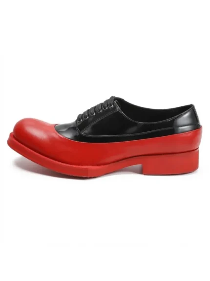 UNITYPUREMAX™ Men's Genuine Cowhide Leather Oxford Shoes – Red & Black Lace-Up Formal Dress Shoes 1
