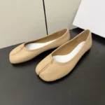 UNITYPUREMAX™ Women's Genuine Sheepskin Leather Tabi Ballet Flats | Split-Toe Slip-On Office Shoes 21