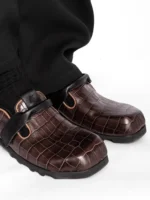 UNITYPUREMAX™ Men's Handcrafted Genuine Cow Leather Square Toe Slip-On Shoes – Low Block Heel Casual Footwear 3