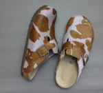 UNITYPUREMAX™ Unisex Genuine Horsehair Leather Clogs – Handcrafted Buckle Slip-On Cork Mules