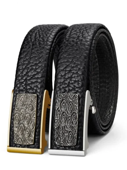 UNITYPUREMAX™ Handmade Genuine Leather Belt | Men's Vintage Cowhide Automatic Buckle Business Belt 7