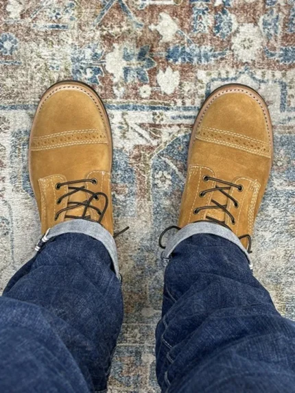 UNITYPUREMAX™ Men's Genuine Cow Suede Handcrafted Ankle Boots – Retro Lace-Up Leather Boots 2
