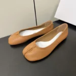 UNITYPUREMAX™ Women's Genuine Sheepskin Leather Tabi Ballet Flats | Split-Toe Slip-On Office Shoes 23