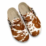 UNITYPUREMAX™ Women’s Genuine Horsehair Leather Clogs – Handcrafted Buckle Slip-On Cork Mules