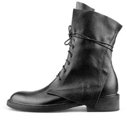 UNITYPUREMAX™ Men's Genuine Cowhide Leather High-Top Boots – Handmade Lace-Up Winter Boots 7