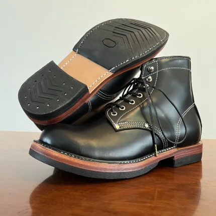 UNITYPUREMAX™ Men’s Genuine Italian Cowhide Goodyear-Welted Work Boots – Handmade Leather Work Boots with Rubber Sole