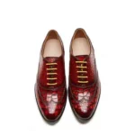 UNITYPUREMAX™ Men's 100% Genuine Crocodile Skin Dress Shoes – Wine Red Goodyear Welted Formal Leather Shoes 5