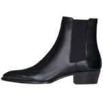 UNITYPUREMAX™ Men’s Genuine Cow Leather Chelsea Boots – Handmade Business Ankle Boots with Mid Heel 5