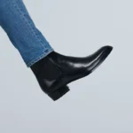 UNITYPUREMAX™ Men’s Genuine Cow Leather Chelsea Boots – Handmade Business Ankle Boots with Mid Heel 3