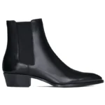 UNITYPUREMAX™ Men’s Genuine Cow Leather Chelsea Boots – Handmade Business Ankle Boots with Mid Heel 4