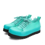 UNITYPUREMAX™ Men’s Genuine Cow Leather Platform Sneakers – Thick Sole Lace-Up Casual Shoes 14