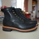 UNITYPUREMAX™ Men’s Goodyear-Welted Leather Work Boots – Handmade Ankle Biker Boots with Rubber-Type Outsole 2