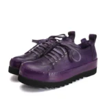 UNITYPUREMAX™ Men’s Genuine Cow Leather Platform Sneakers – Thick Sole Lace-Up Casual Shoes 2