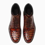 UNITYPUREMAX™ Men's Genuine Leather Ankle Boots – Brown Lace-Up Dress & Business Boots 3