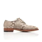 UNITYPUREMAX™ Men's White Genuine Snake Skin Oxford Shoes – Handcrafted Serpentine Leather Dress Shoes 3