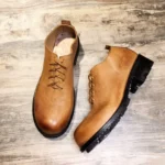 UNITYPUREMAX™ Men's Retro Goodyear Derby Shoes – Genuine Cowhide Leather Round Toe Lace-Up Block Heel Business Work Shoes 10