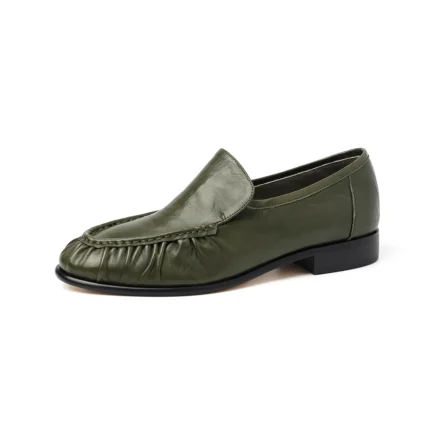 UNITYPUREMAX™ Women's Genuine Sheepskin Leather Loafers – Classic Slip-On Shoes with 2.5 cm Heel 1